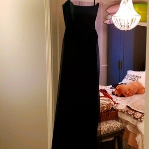 Strapless black dress